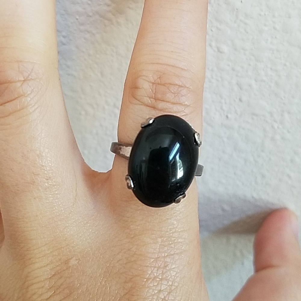 Sterling Silver and Onyx Ring